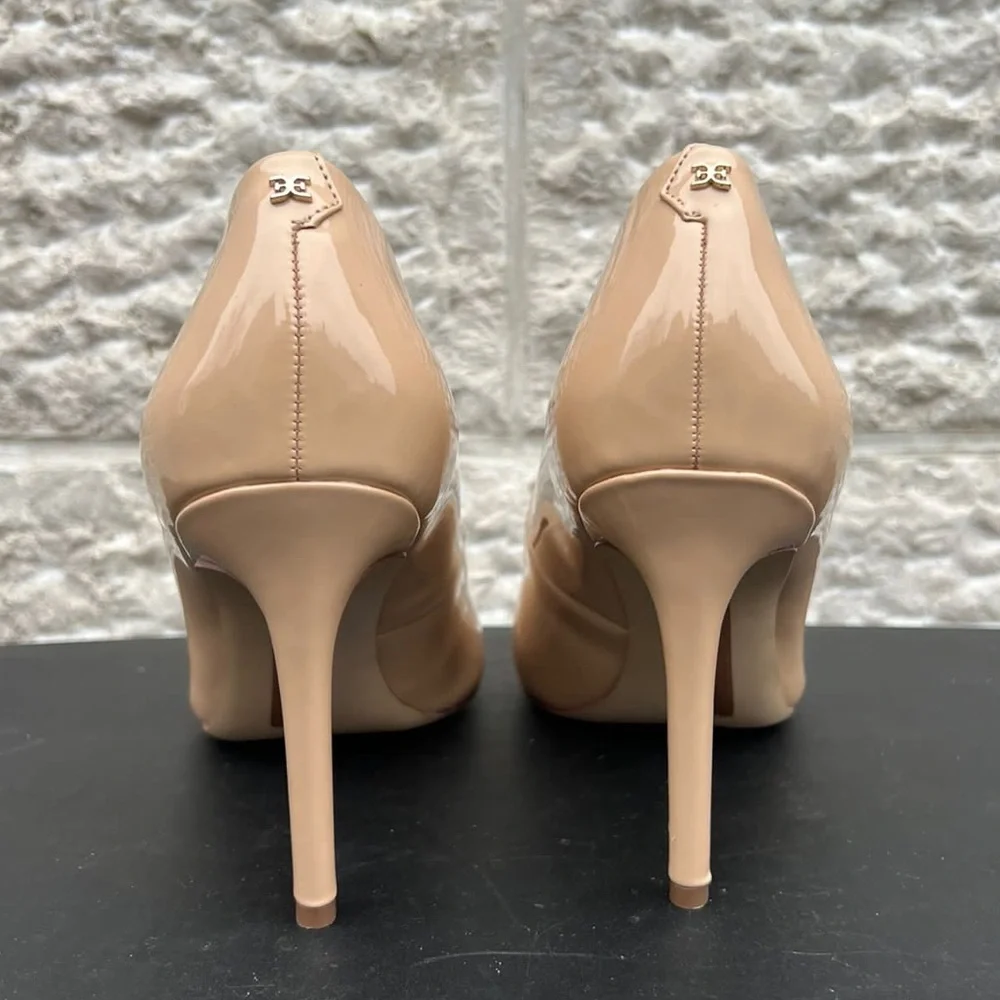 Sam Edelman Women’s Hazel Beige Blush Patent Leather Pump - Picture 7 of 8